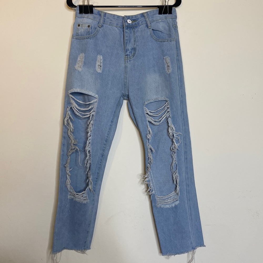Distressed Mom Jeans